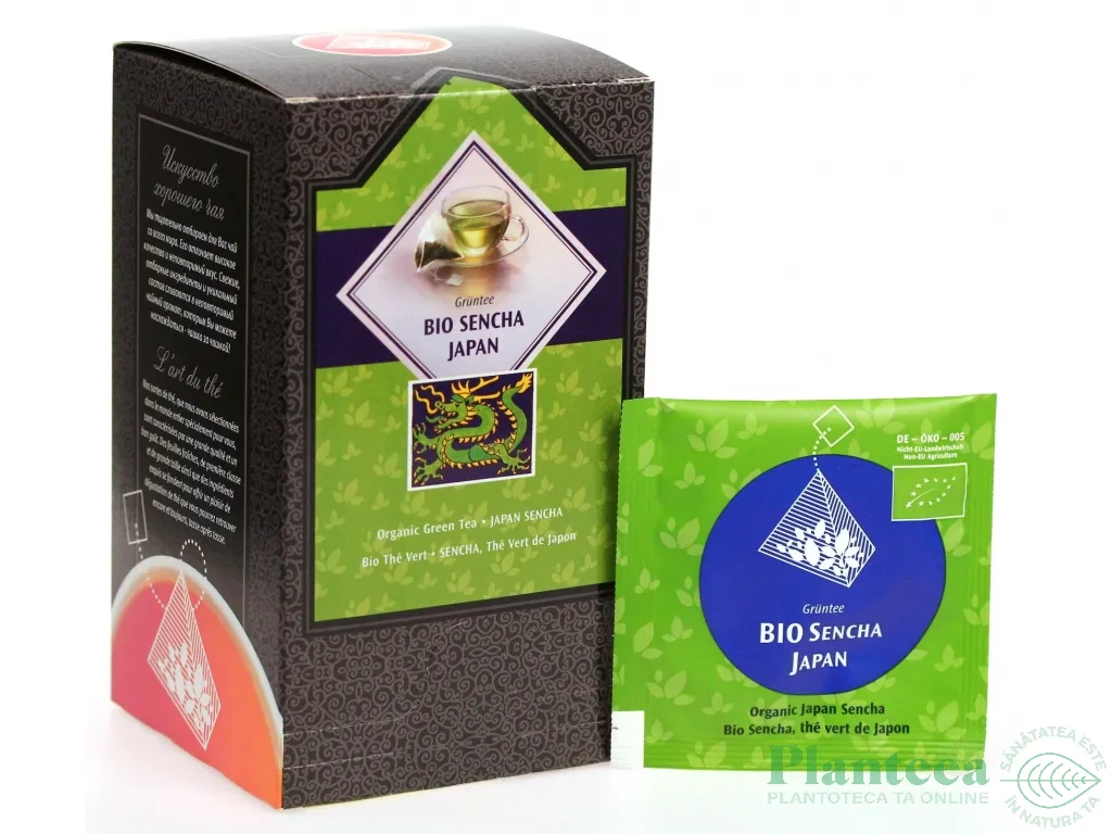 Ceai verde sencha japonez piramide eco 15dz - FLORAPHARM