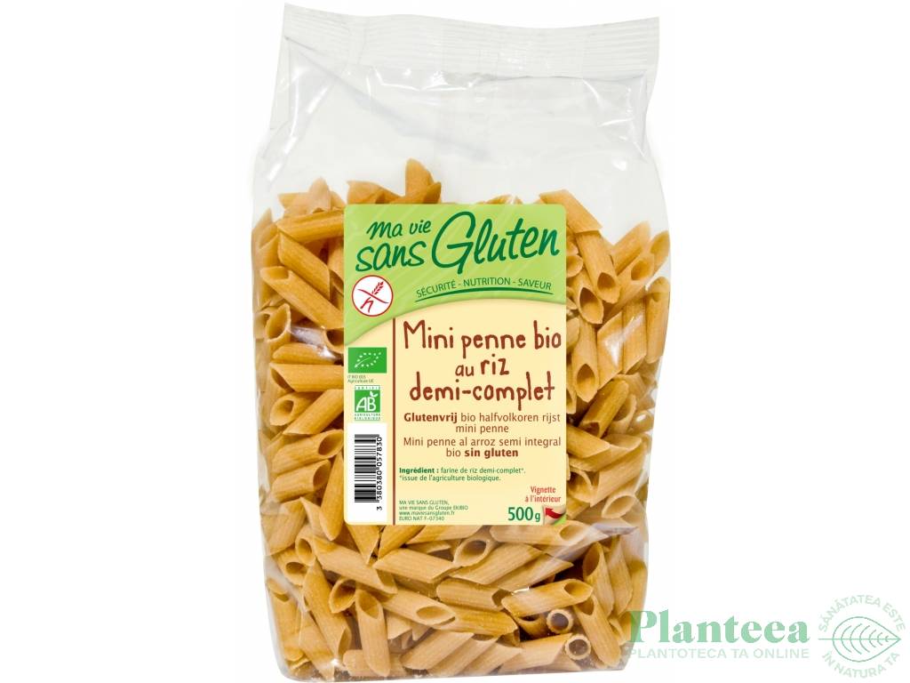 Paste penne orez semiintegral eco 500g - MA VIE SANS GLUTEN