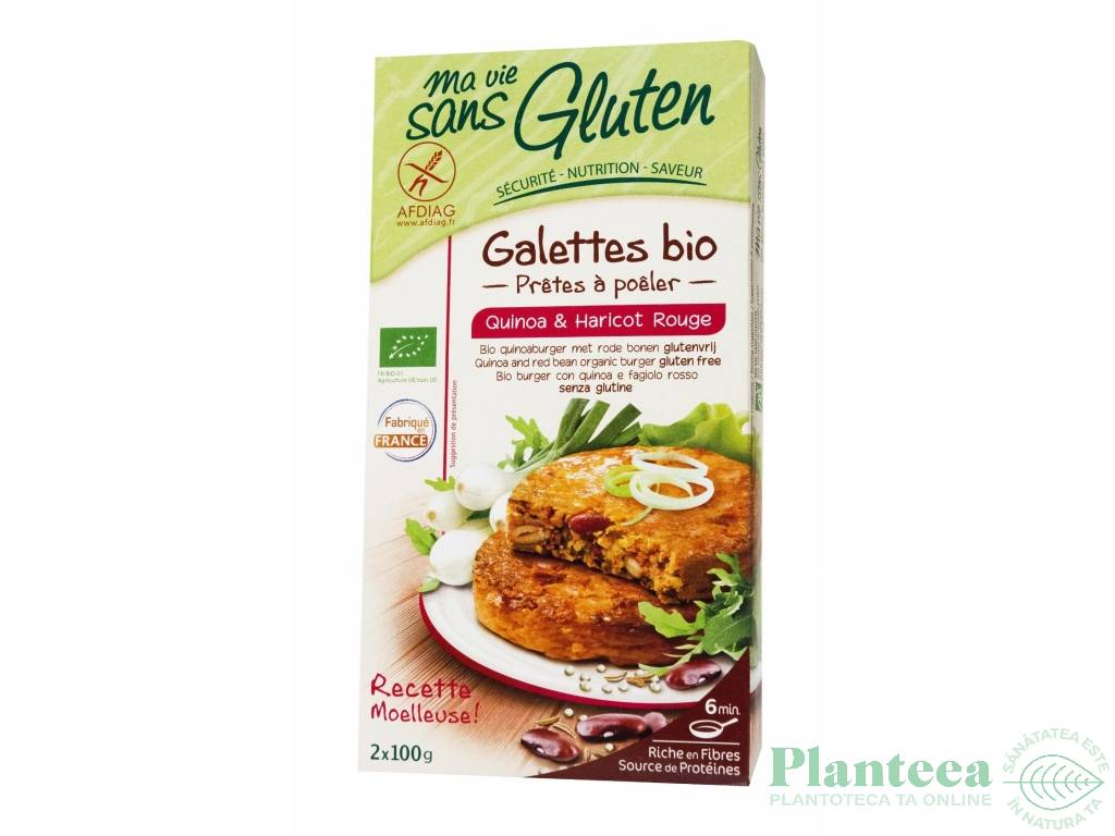 Burgeri fasole rosie quinoa eco 2x100g - MA VIE SANS GLUTEN