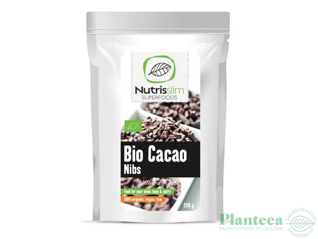 Cacao boabe Criollo eco 250g - NUTRISSLIM