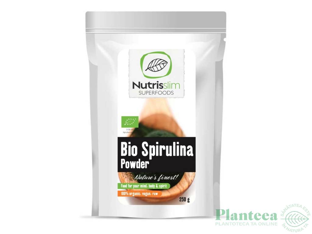 Pulbere spirulina eco 250g - NUTRISSLIM