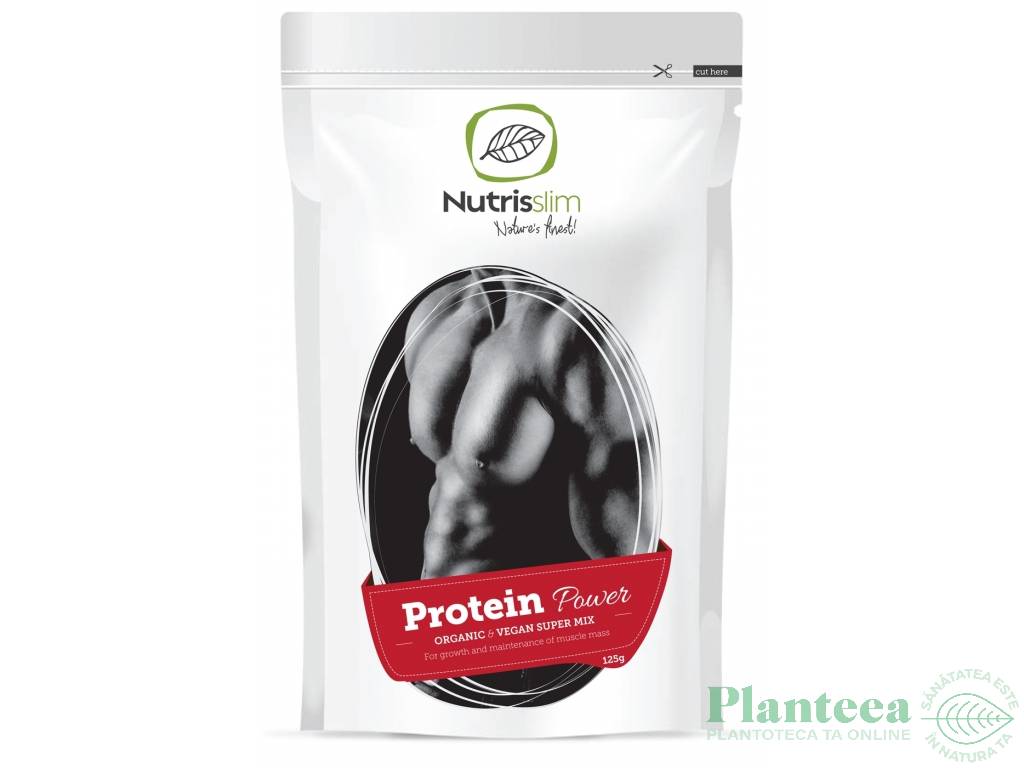 Pulbere proteica mix vegan Protein Power eco 125g - NUTRISSLIM