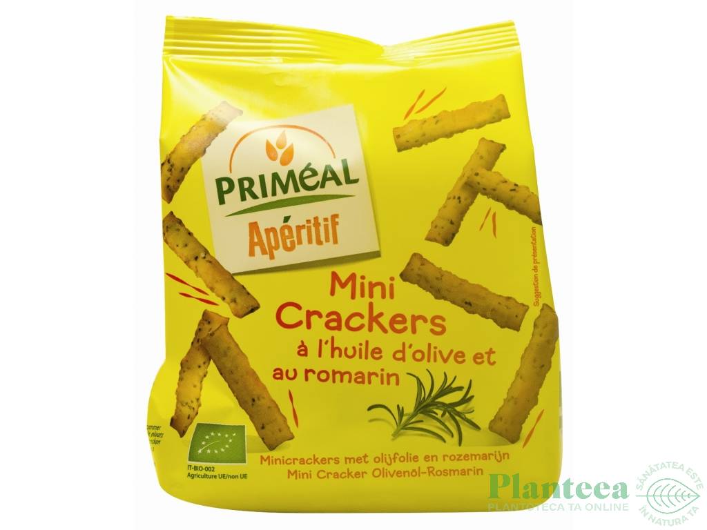 Mini crackers ulei masline rozmarin eco 100g - PRIMEAL