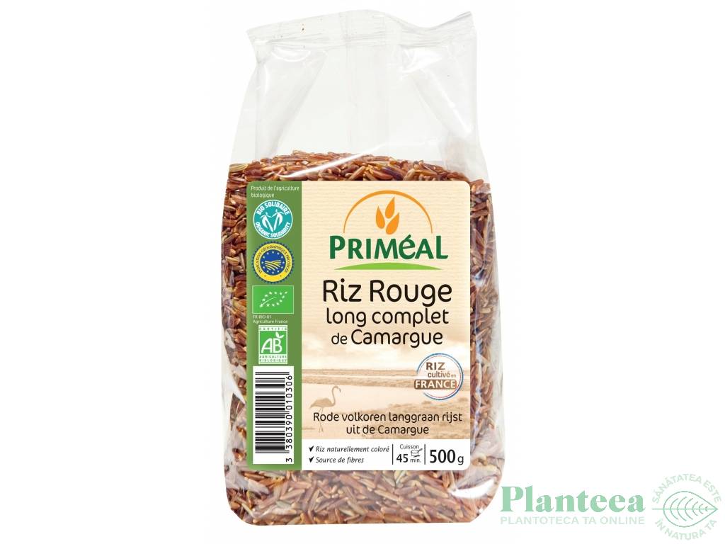 Orez rosu lung integral Camargue eco 500g - PRIMEAL