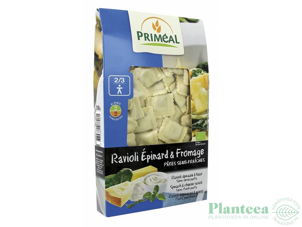 Paste ravioli grau spanac branza eco 250g - PRIMEAL