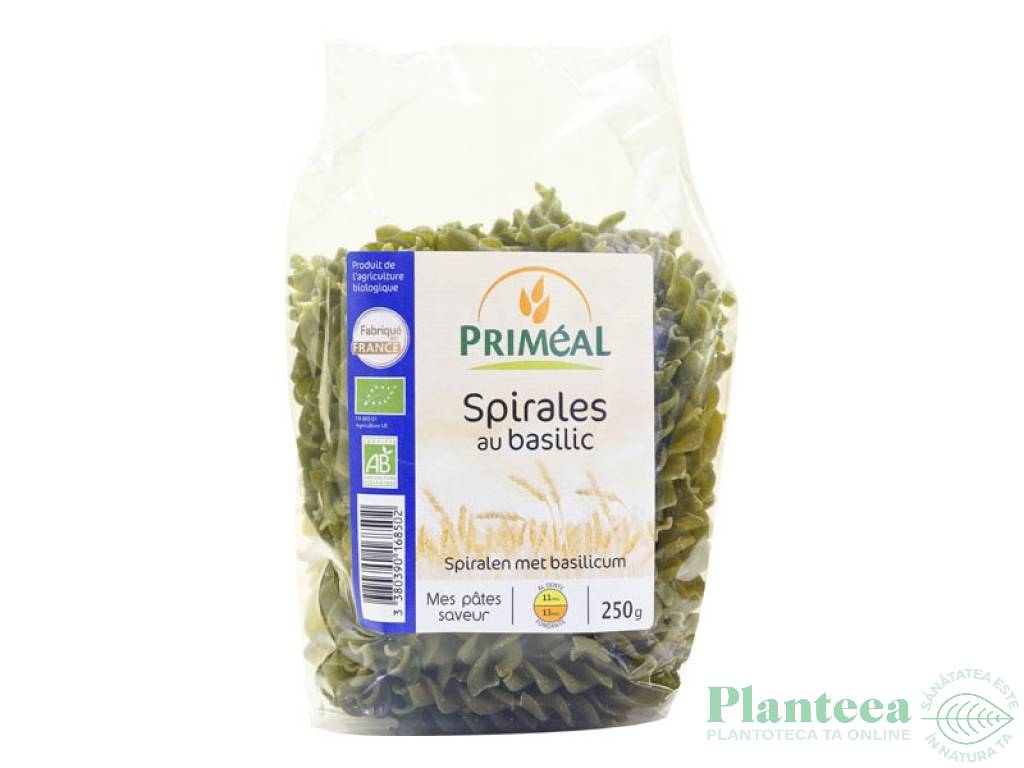 Paste spirale grau spanac busuioc eco 250g - PRIMEAL