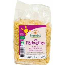 Paste mini macaroane grau semiintegral Les Patinettes eco 250g - PRIMEAL