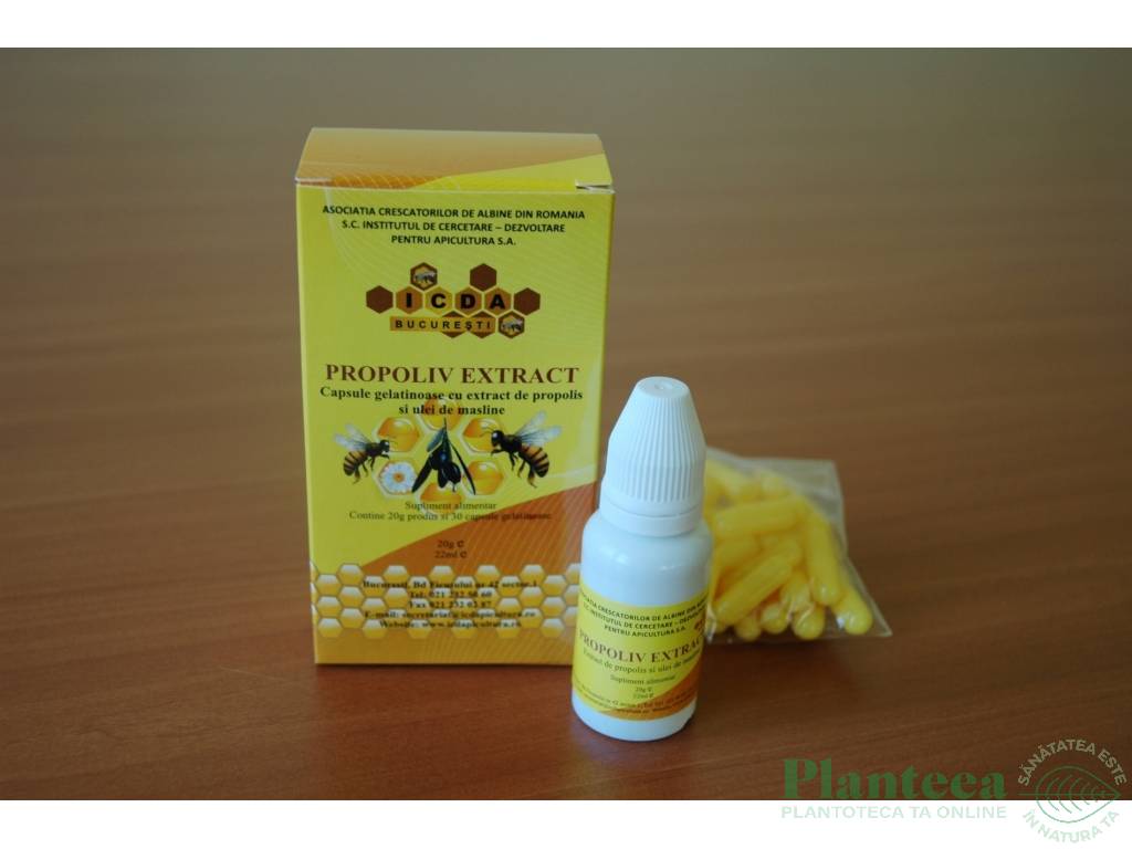 Capsule propolis ulei masline Propoliv 30cps - INSTITUT APICOL