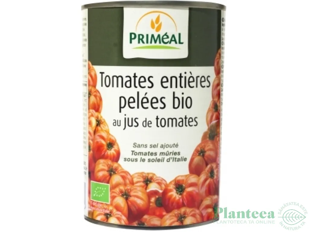 Rosii decojite intregi in suc propriu eco 400g - PRIMEAL