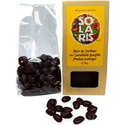 Boabe miez dovleac invelite ciocolata neagra eco 75g - SOLARIS