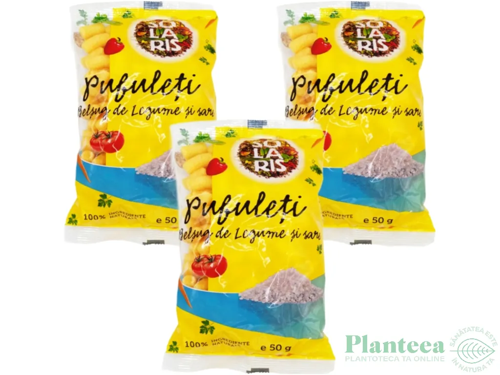 Set Pufuleti porumb belsug legume cu sare 3x50g - SOLARIS