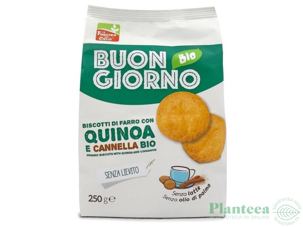 Biscuiti vegani spelta quinoa scortisoara BuonGiorno 250g - LA FINESTRA SUL CIELO