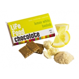 Mini ciocolata neagra 45% lamaie baobab raw eco 15g - LIFEFOOD