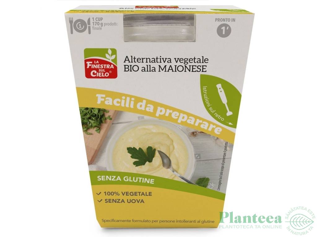 Maioneza vegetala fara gluten eco 122g - LA FINESTRA SUL CIELO