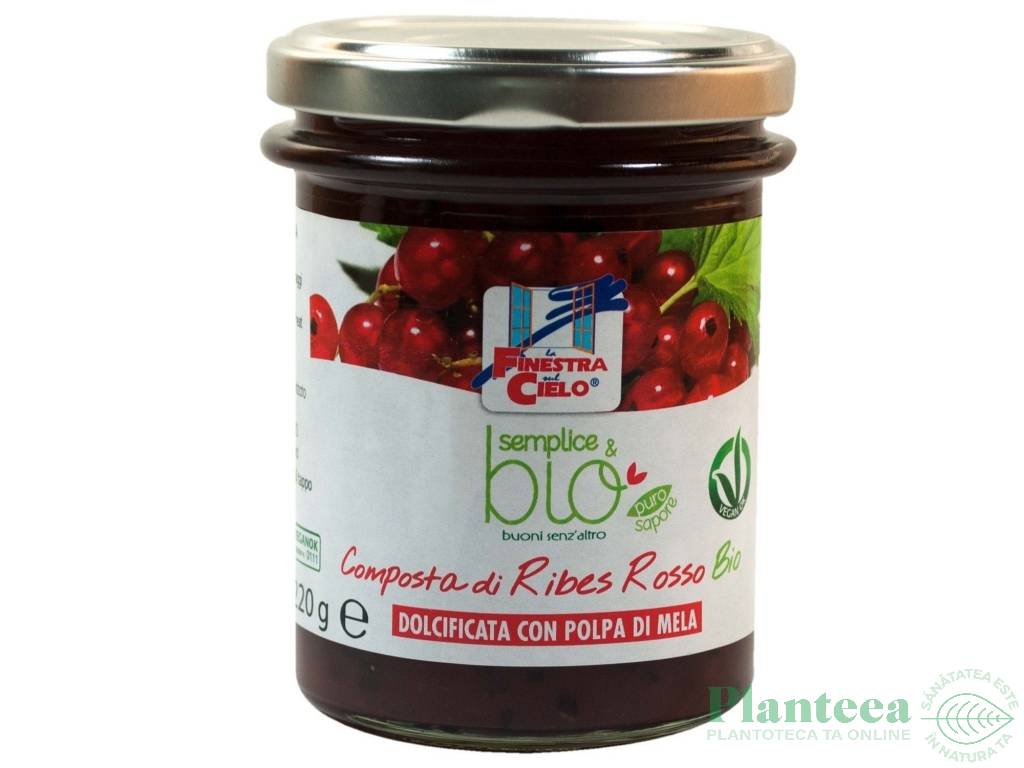 Gem coacaze rosii fara zahar eco 220g - LA FINESTRA SUL CIELO
