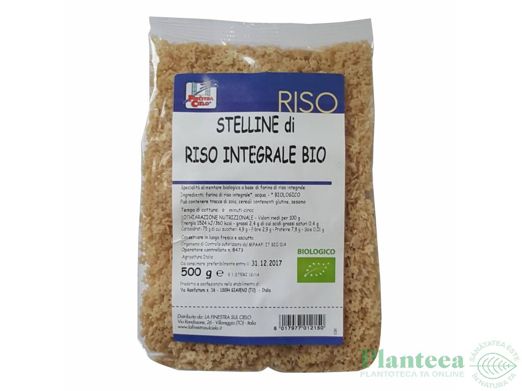 Paste stelute orez integral eco 500g - LA FINESTRA SUL CIELO