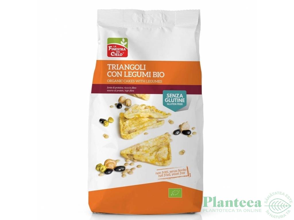 Triunghiuri crocante legume fara gluten eco 100g - LA FINESTRA SUL CIELO