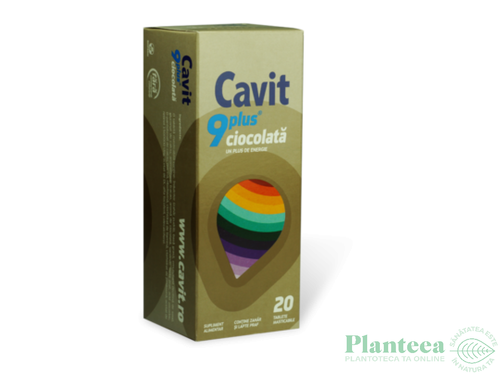 Cavit 9 plus ciocolata 20cp - BIOFARM