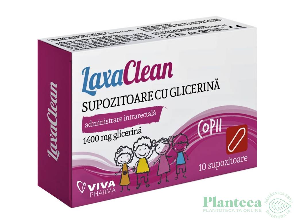 Supozitoare glicerina copii LaxaClean 10b - VITALIA PHARMA