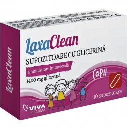 Supozitoare glicerina copii LaxaClean 10b - VITALIA PHARMA