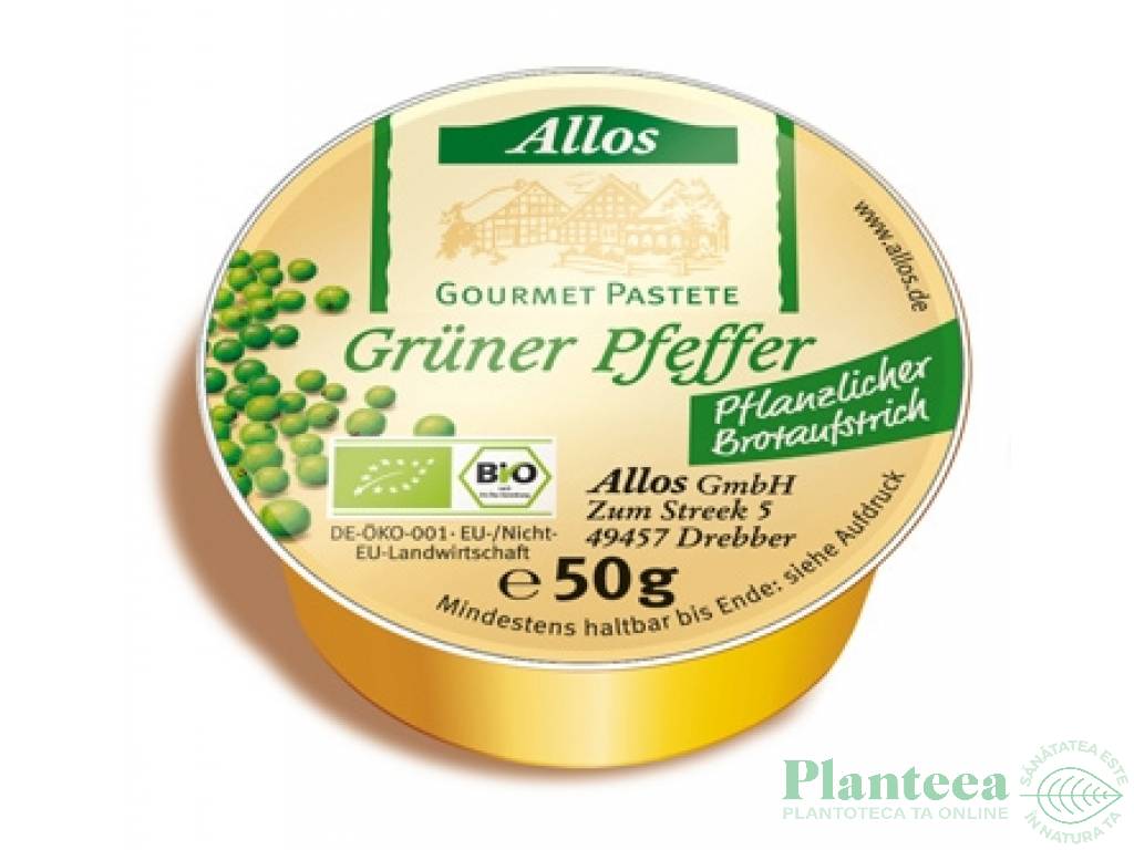 Pate vegetal piper verde 50g - ALLOS