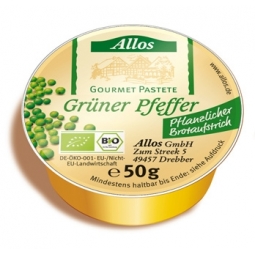 Pate vegetal piper verde 50g - ALLOS