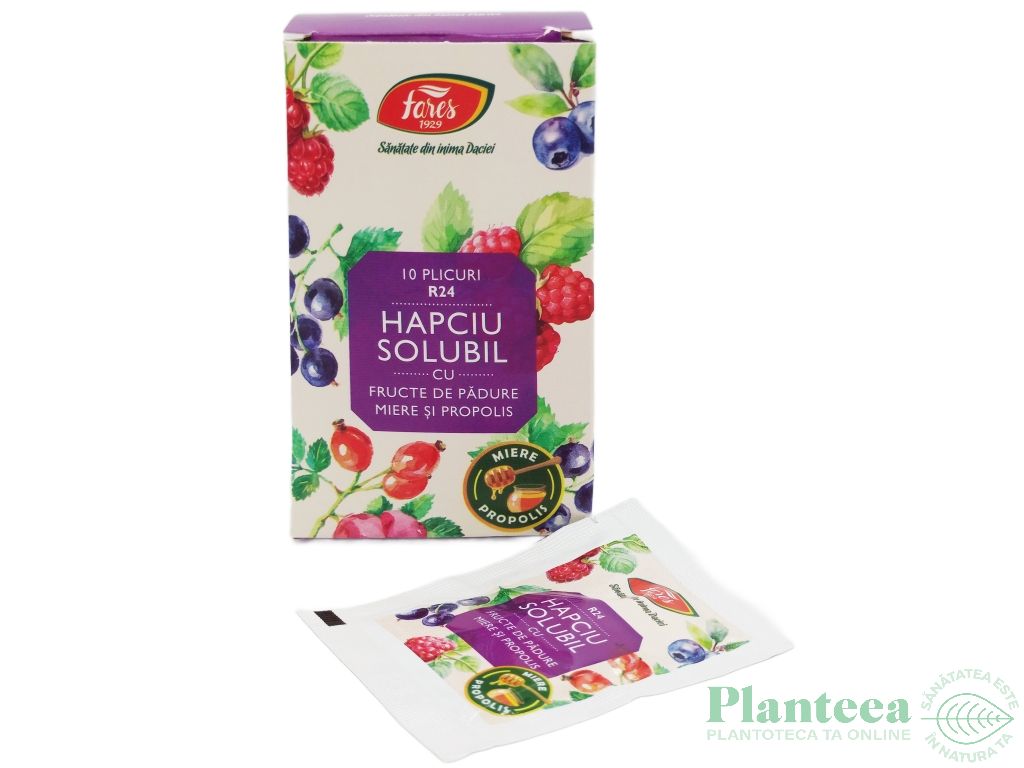 Hapciu [raceala gripa] solubil fructe padure miere propolis 10pl - FARES