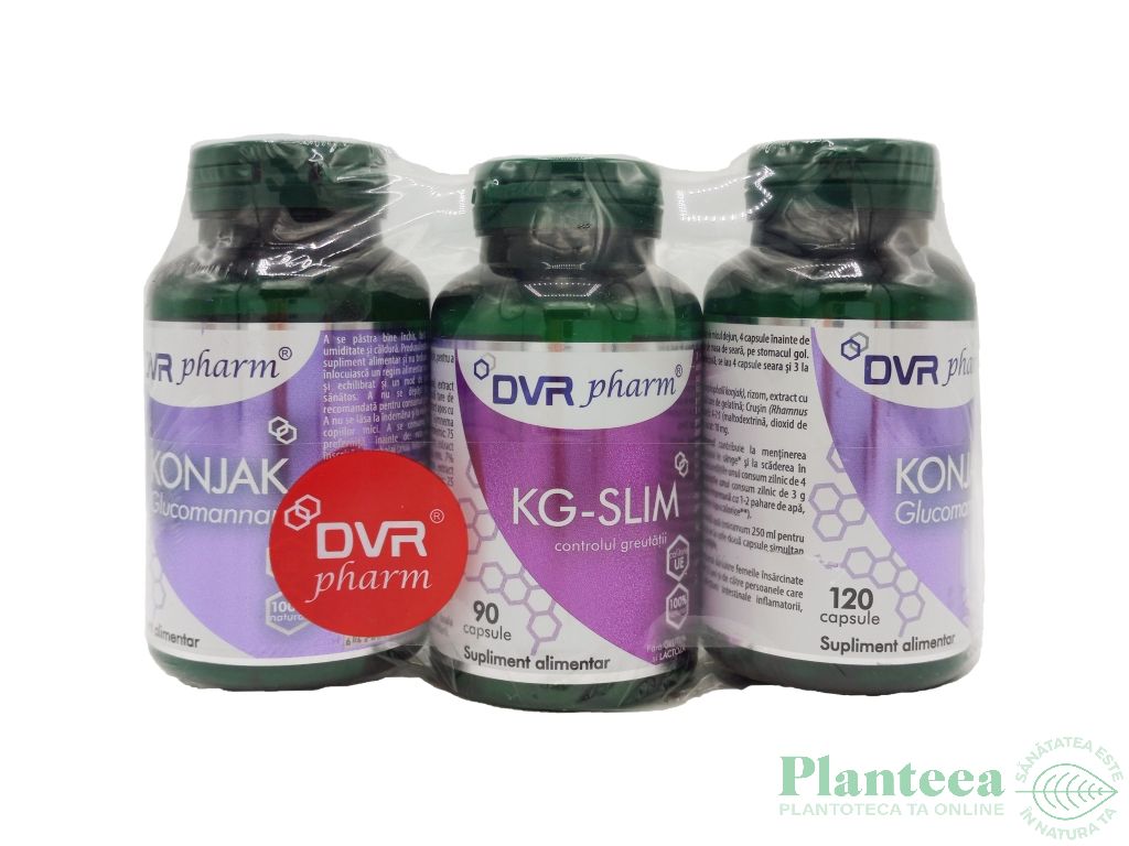 Kit slabit [Konjak glucomannan 2x120cps+KG slim 90cps] 3b - DVR PHARM