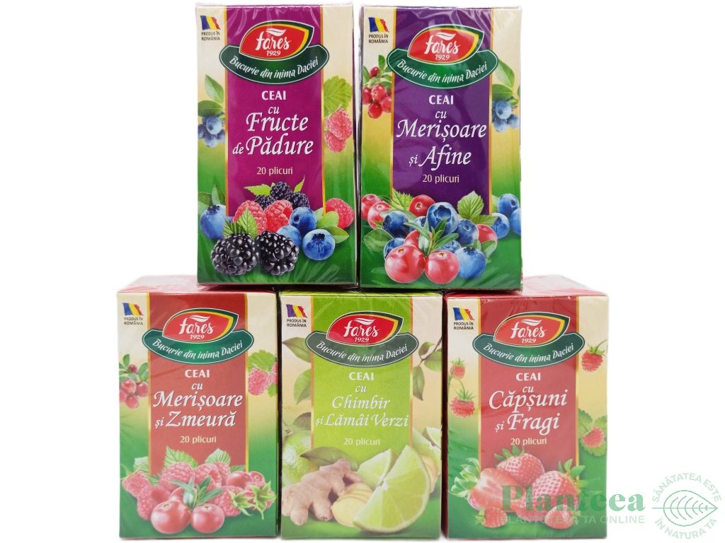 Set 5 Ceaiuri cu fructe Bucuria Gustului top seller 5x20dz - FARES