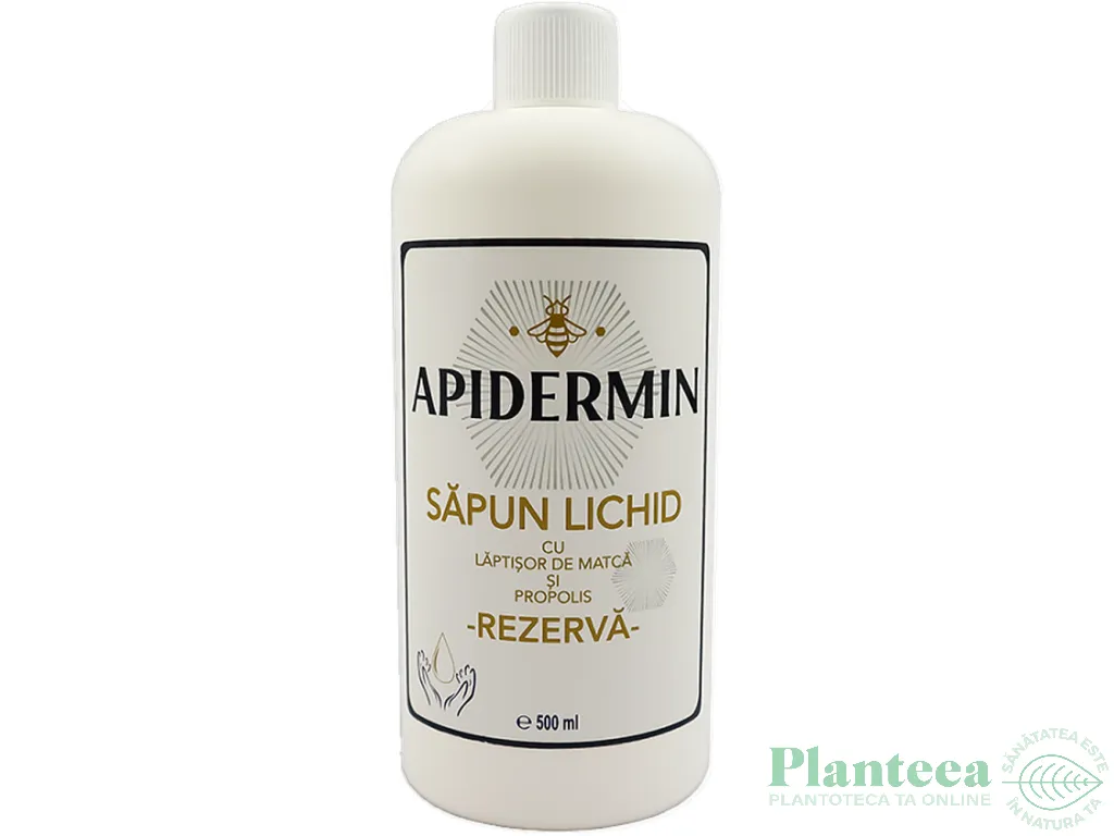 Rezerva sapun lichid maini laptisor matca propolis Apidermin 500ml - COMPLEX APICOL