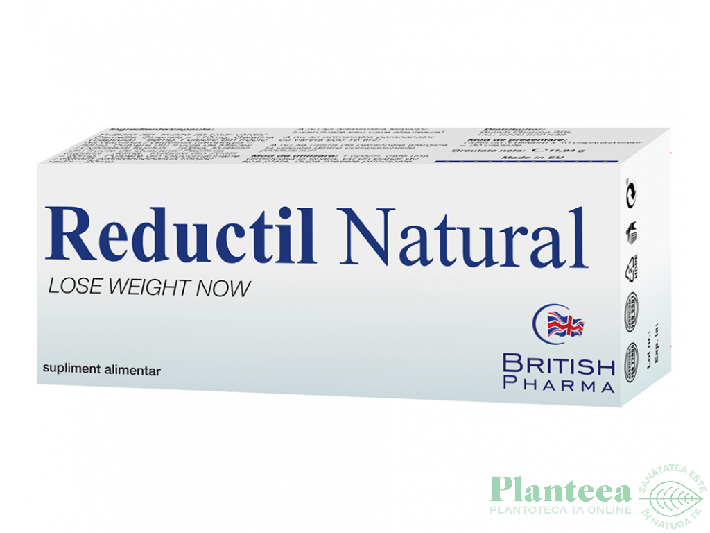 Reductil natural 30cps - British pharma, pret 62,0 lei - Planteea