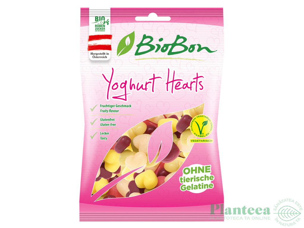 Jeleuri inimioare iaurt fara gluten fara gelatina eco 100g - BIOBON