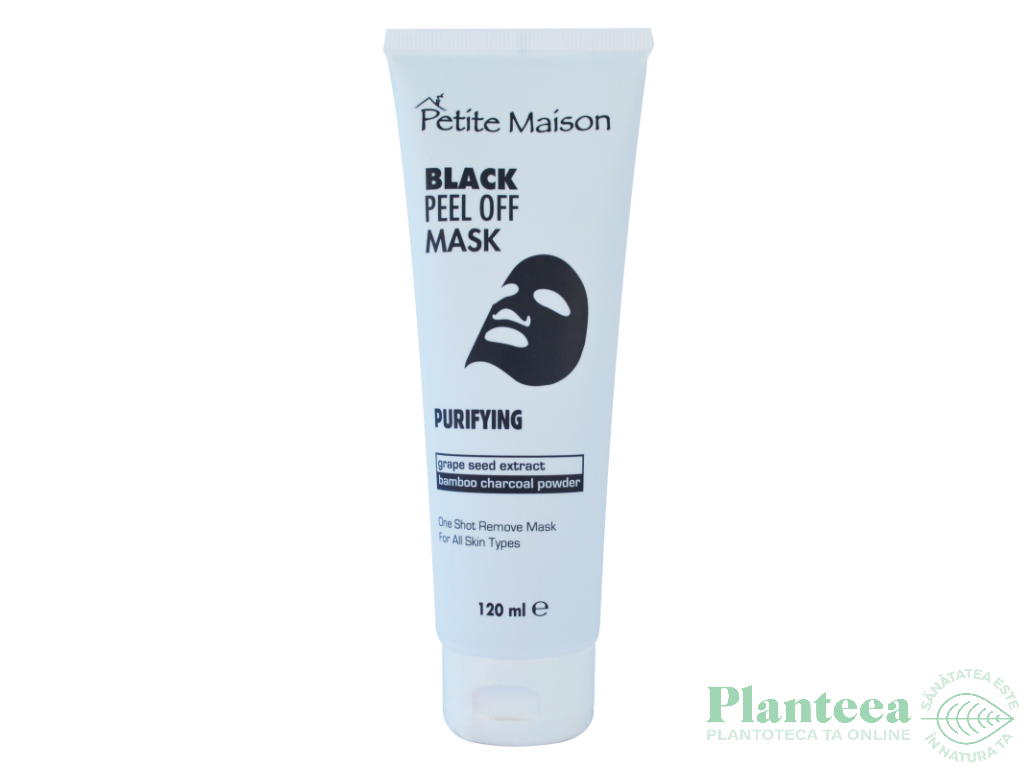 Masca fata exfolianta purifianta black 120ml - PETITE MAISON