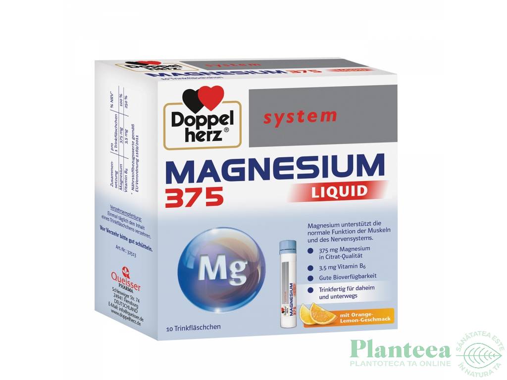 Magneziu B6 375mg liquid 10x25ml - DOPPEL HERZ