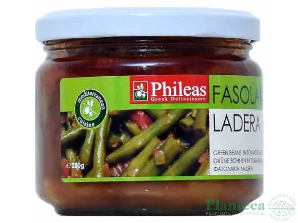 Conserva fasole verde pastai sos tomat 280g - PHILEAS GREEK