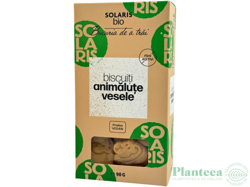 Biscuiti animalute vesele fara zahar eco 90g - SOLARIS BIO