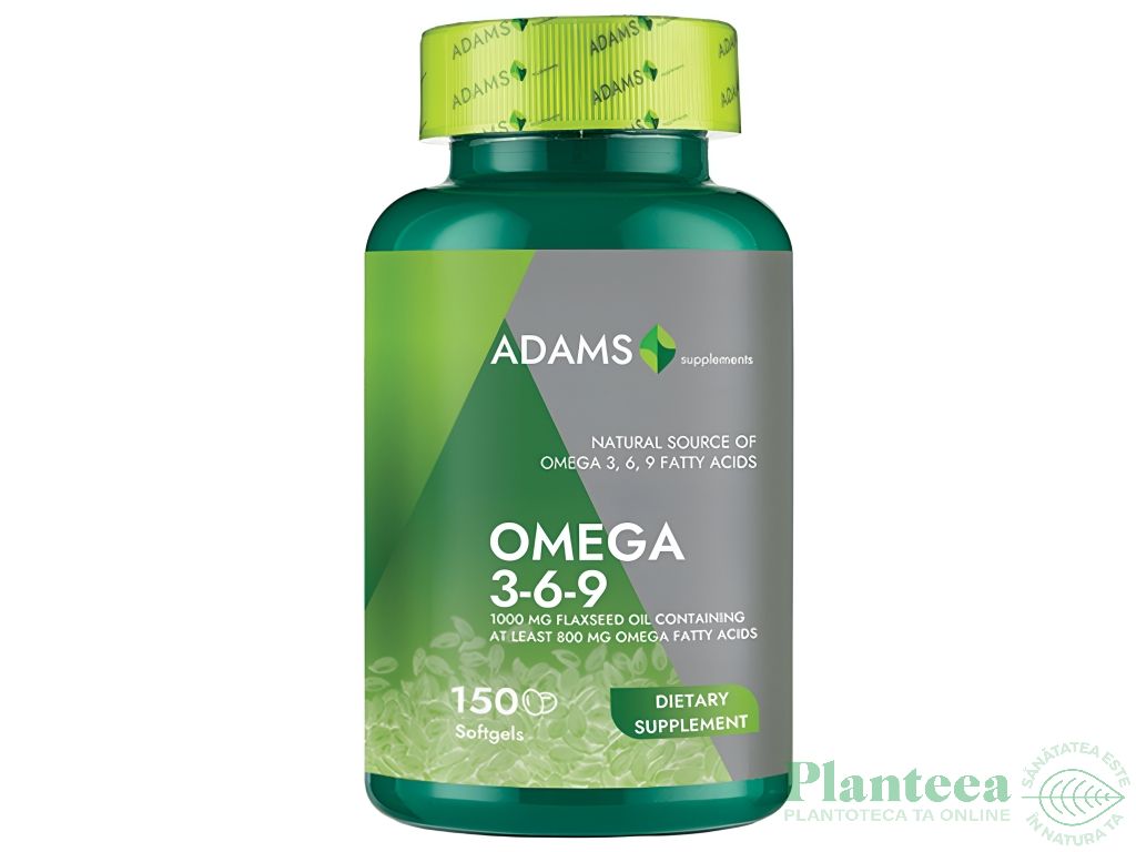 FlaxSeed oil [Omega 369] 1000mg 150cps - ADAMS SUPPLEMENTS