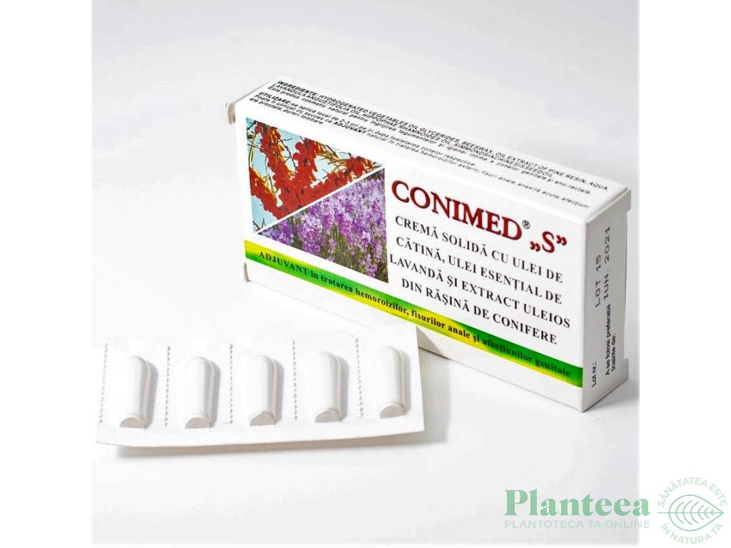 Supozitoare Conimed S 10x1,5g - ELZIN PLANT