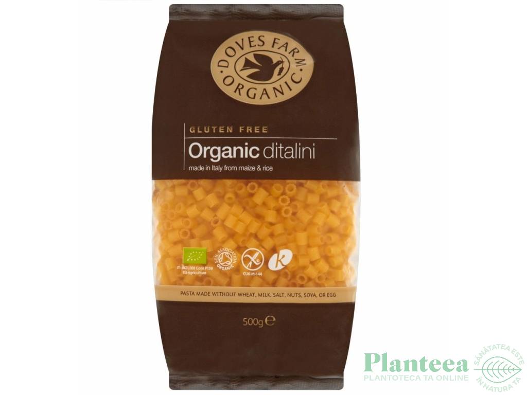 Paste ditalini porumb orez eco 500g - DOVES FARM