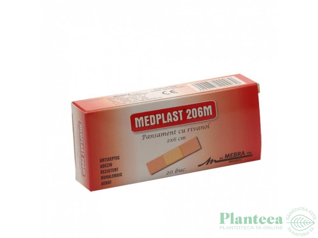Pansament adeziv rivanol 206 {2x6cm} 1b - MEDPLAST