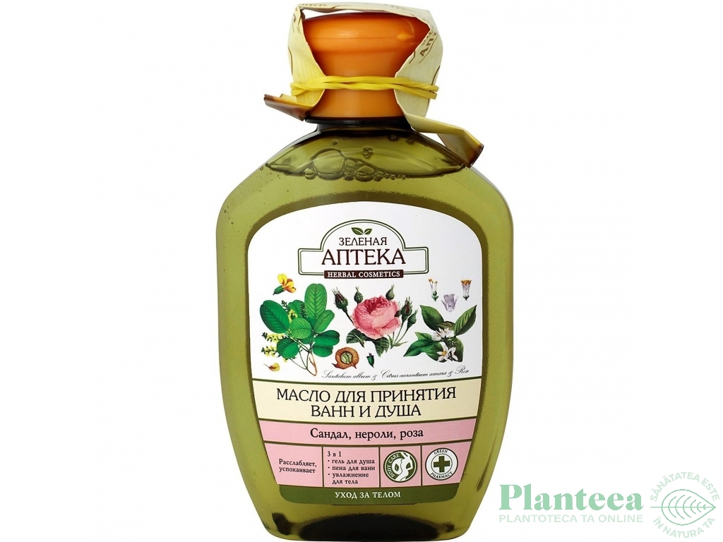 Ulei dus baie santal neroli trandafir 250ml - ZELENAYA APTEKA