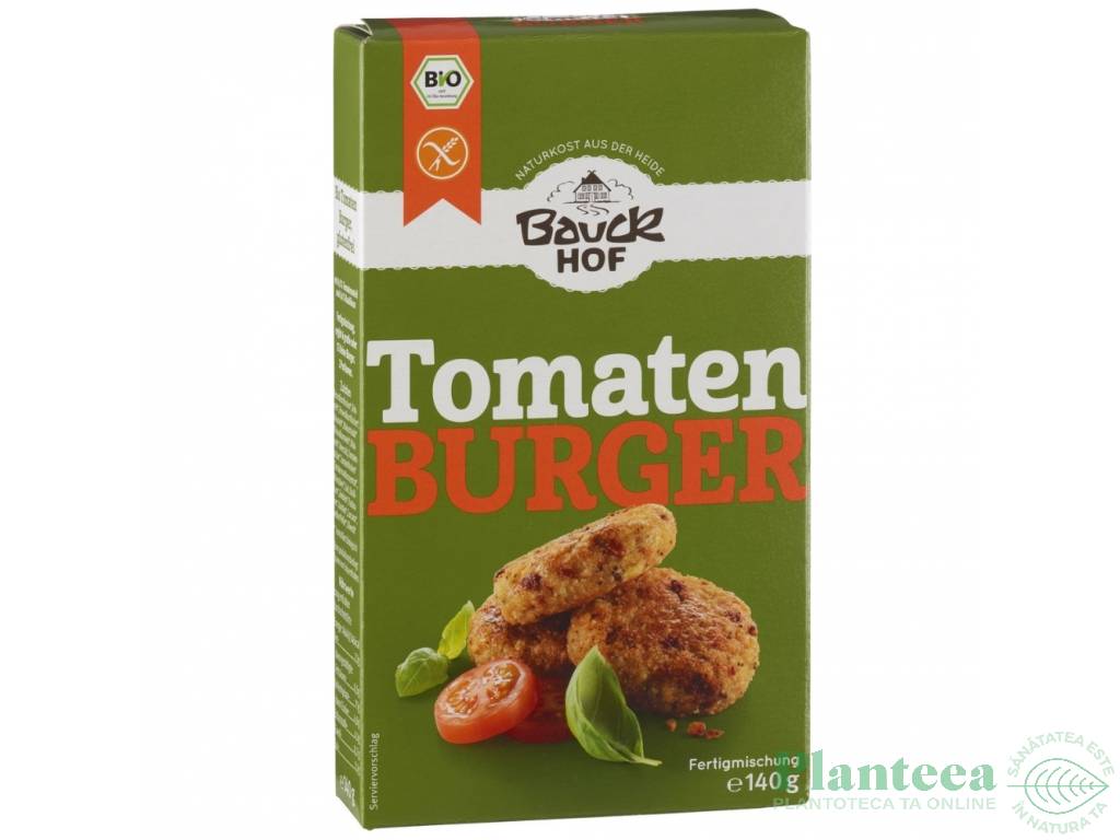 Premix burger vegan tomate busuioc fara gluten eco 140g - BAUCK HOF