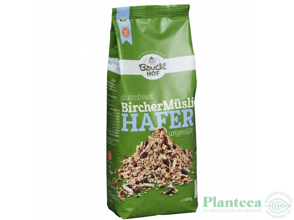 Musli ovaz Bircher fara gluten eco 450g - BAUCK HOF