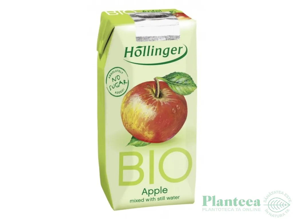 Suc mere 60%fruct fara zahar bio 200ml - HOLLINGER