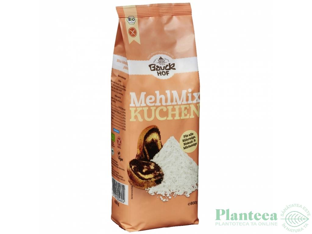 Premix aluat prajituri diverse fara gluten eco 800g - BAUCK HOF