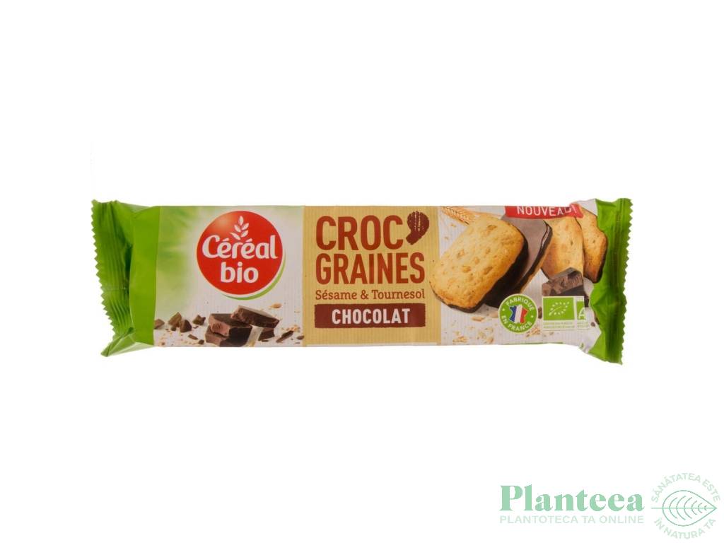 Biscuiti crocanti seminte ciocolata eco 145g - CEREAL BIO