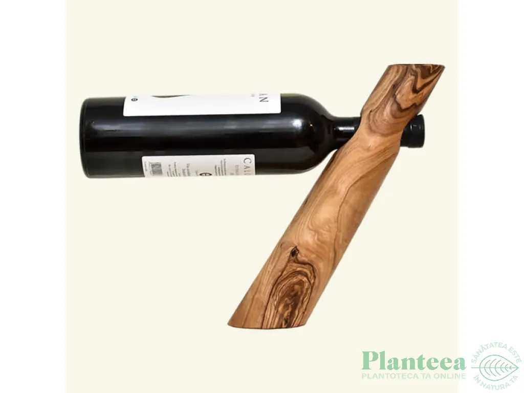 Suport rotund lemn maslin pt sticla vin 31cm - RIZES CRETE