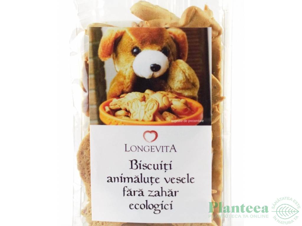 Biscuiti animalute vesele fara zahar eco 140g - LONGEVITA