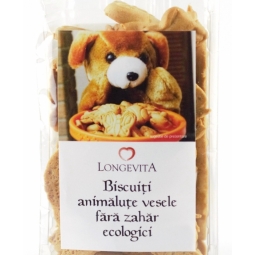 Biscuiti animalute vesele fara zahar eco 140g - LONGEVITA