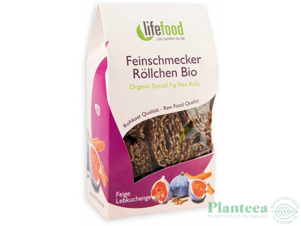 Rulouri crocante seminte in smochine fara gluten raw bio 80g - LIFEFOOD
